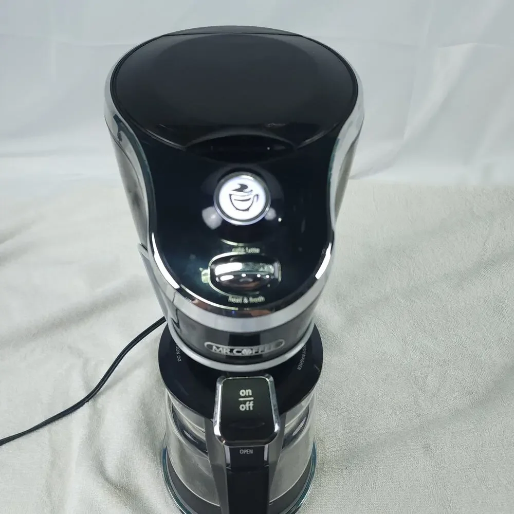 Mr. Coffee Café Latte Maker with Automatic Milk Frother Black & Silver
